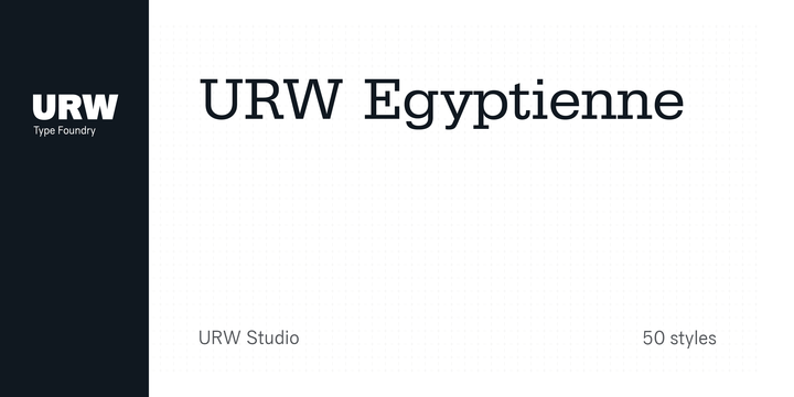 Przykładowa czcionka Egyptienne URW Wide #1