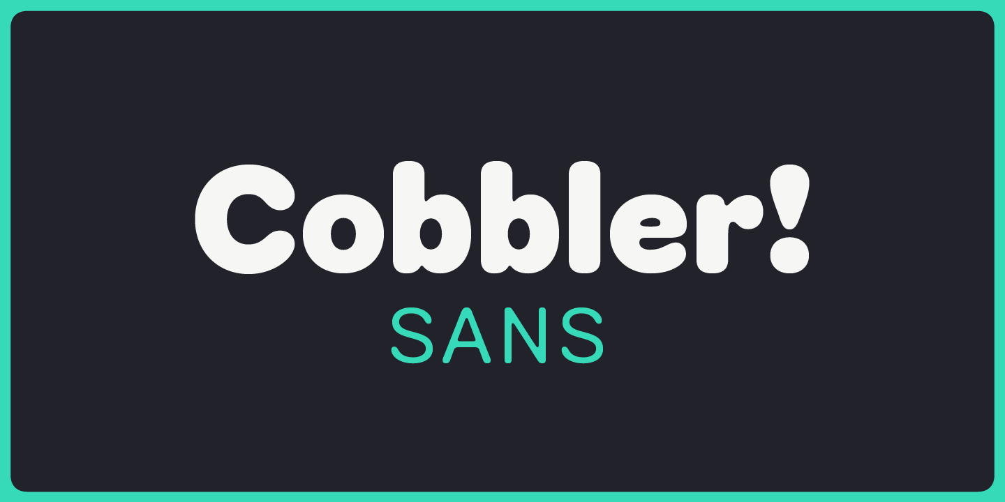 Przykładowa czcionka Cobbler Sans #1