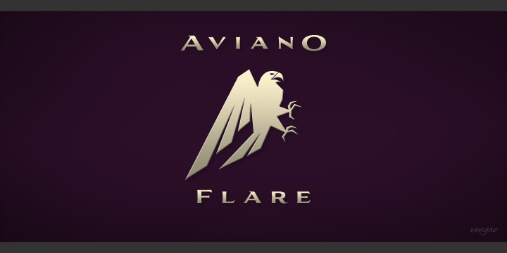 Przykładowa czcionka Aviano Flare #1