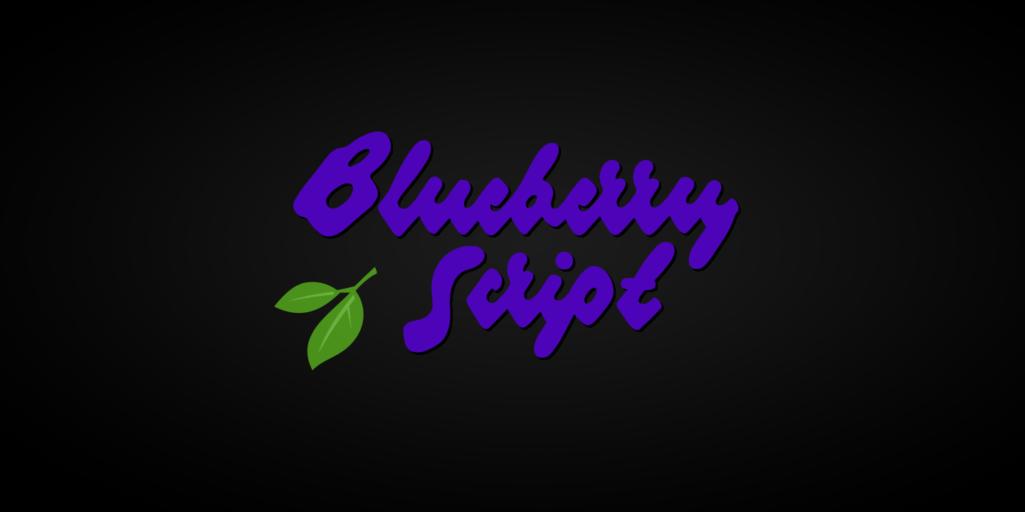 Przykładowa czcionka Blueberry Script #1
