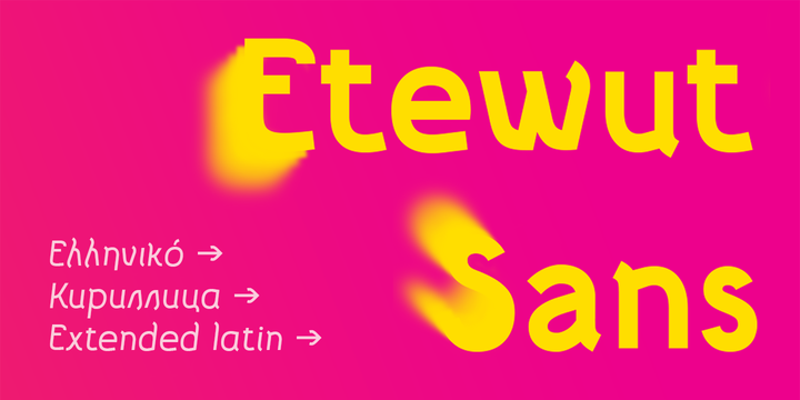 Przykładowa czcionka Etewut Sans #1