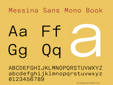 Przykładowa czcionka Messina Sans Mono #1