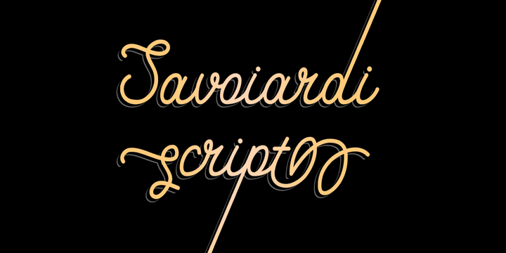 Przykładowa czcionka Savoiardi #1