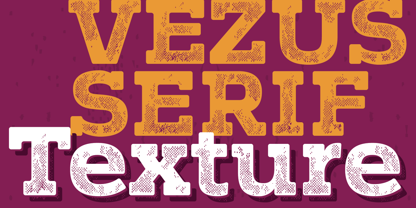 Przykładowa czcionka Vezus Serif Texture #1