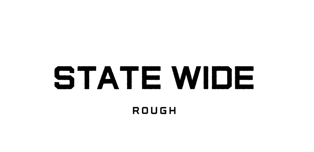Przykładowa czcionka State Wide Rough #1