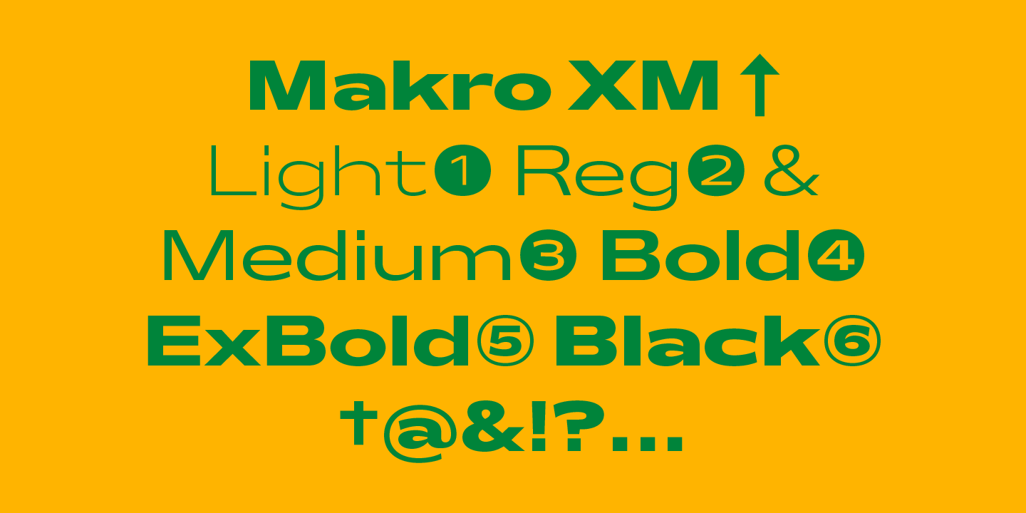 Przykładowa czcionka Makro XM #1