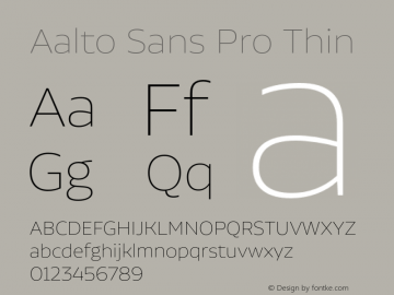 Przykładowa czcionka Aalto Sans Pro #1