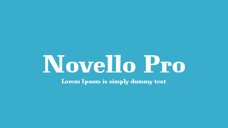 Przykładowa czcionka Novello Pro #1