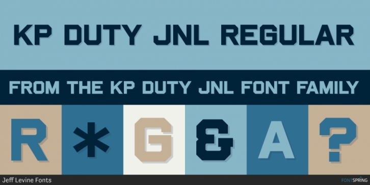Przykładowa czcionka KP Duty JNL #1
