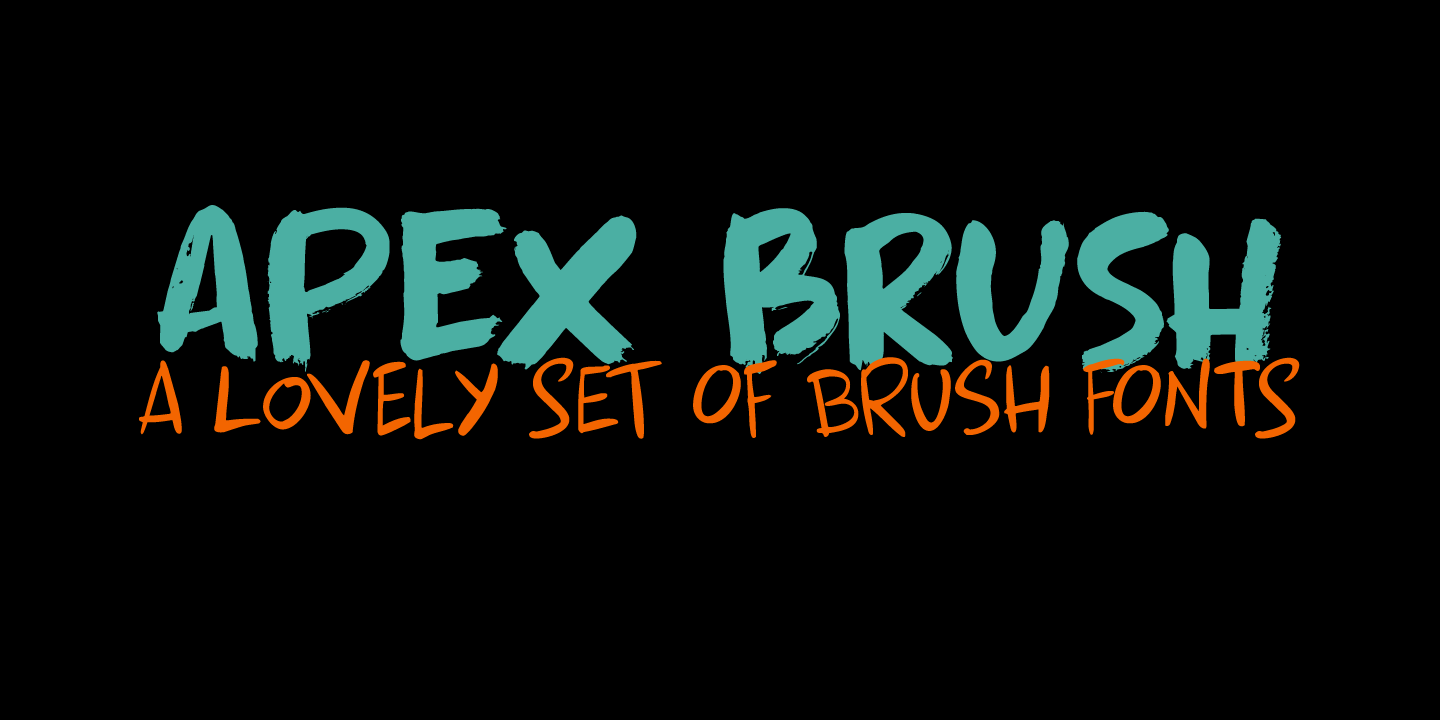 Przykładowa czcionka Apex Brush #1