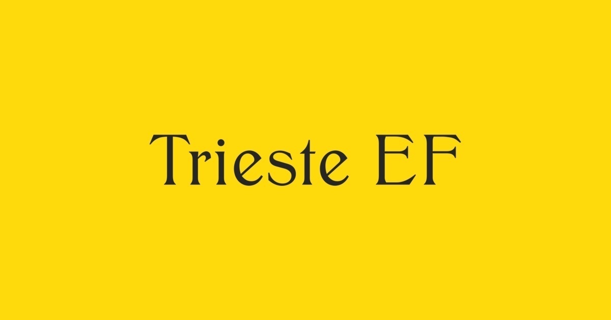 Przykładowa czcionka Trieste EF #1