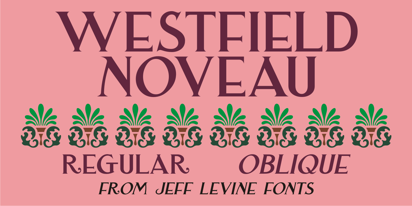 Przykładowa czcionka Westfield Nouveau JNL #1