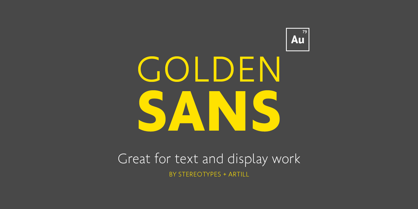 Przykładowa czcionka Golden Sans #1
