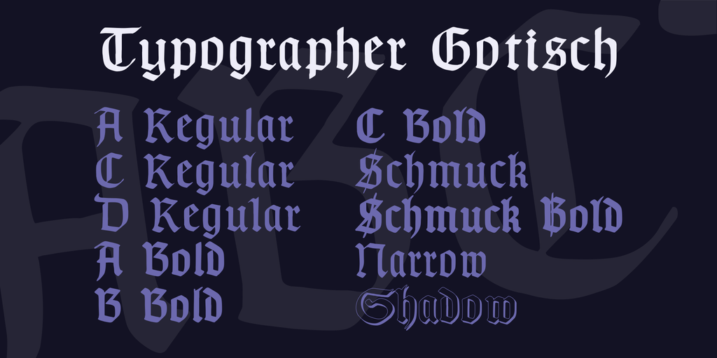 Przykładowa czcionka Grenze Gotisch #1
