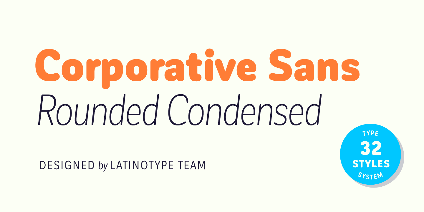 Przykładowa czcionka Corporative Sans Rounded Condensed #1