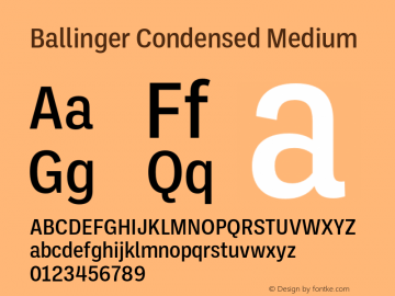 Przykładowa czcionka Ballinger Condensed #1