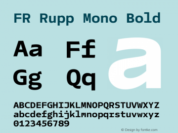 Przykładowa czcionka FR Rupp Mono #1