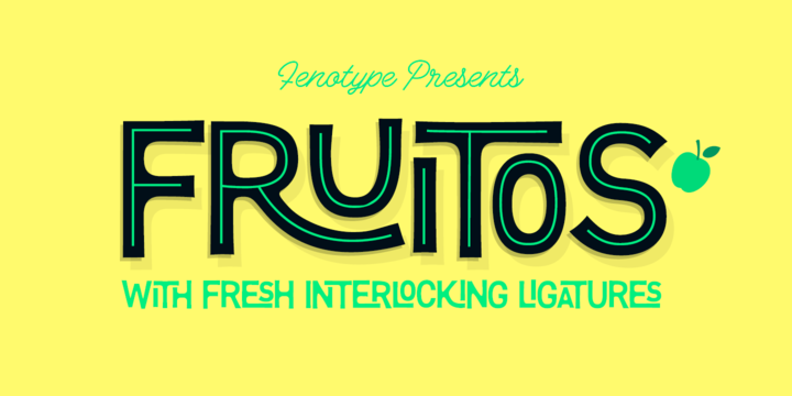 Przykładowa czcionka Fruitos #1