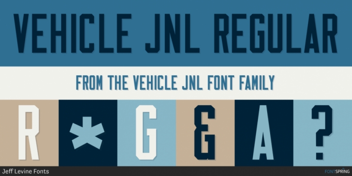 Przykładowa czcionka Vehicle JNL #1