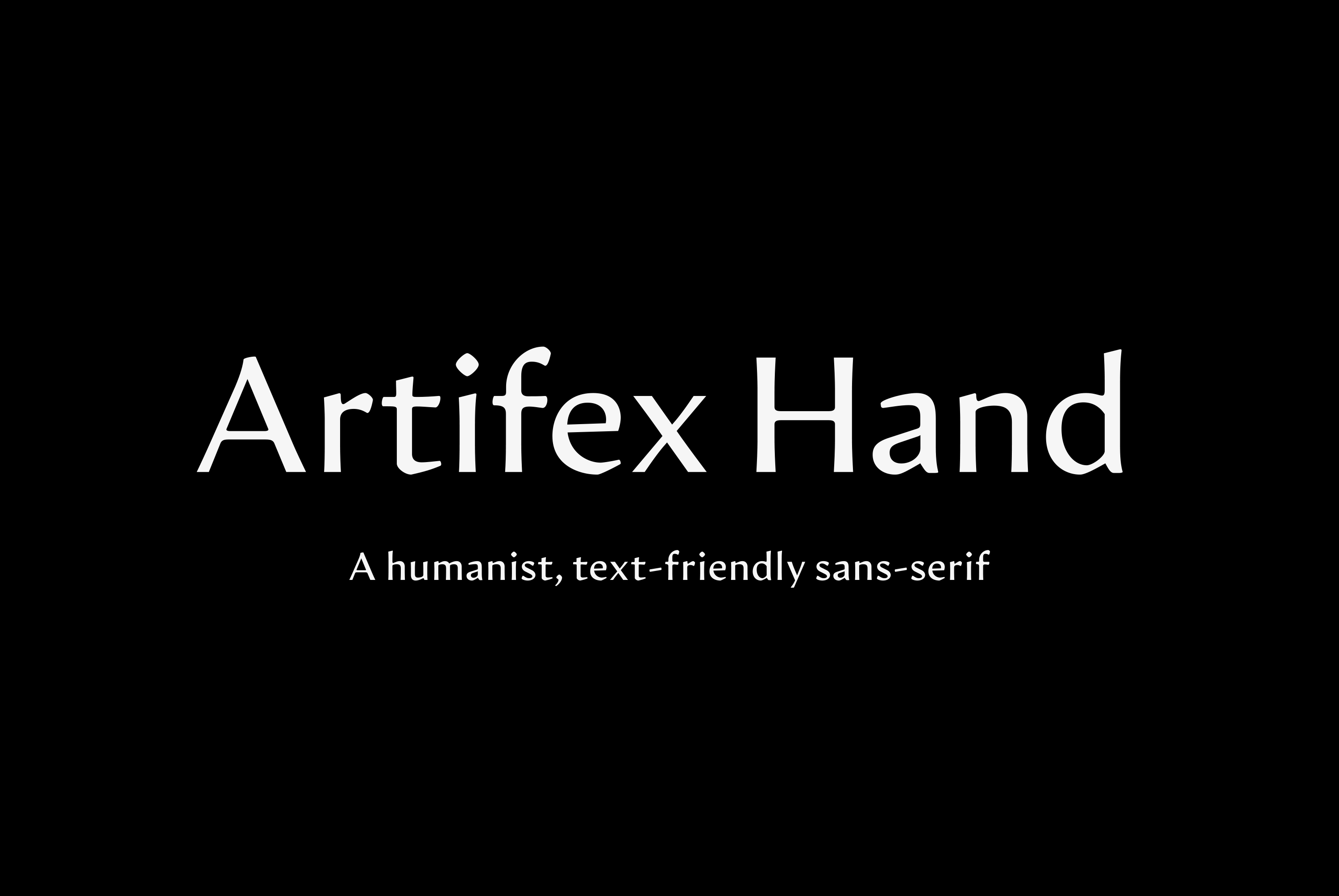 Przykładowa czcionka Artifex Hand CF #1