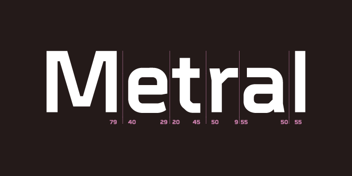 Przykładowa czcionka Metral #1