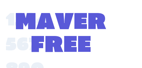 Przykładowa czcionka Maver Free #1