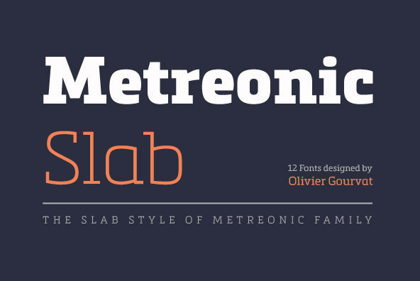 Przykładowa czcionka Metronic Slab Pro #1