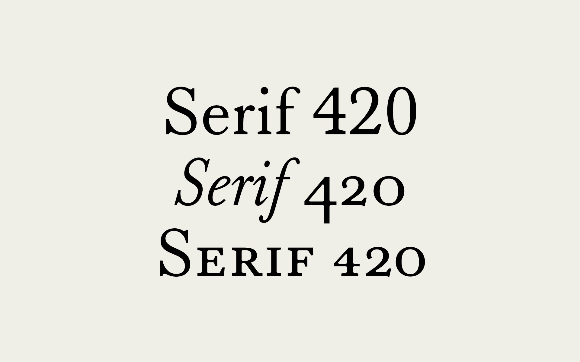 Przykładowa czcionka Serif 420 #1