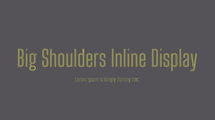Przykładowa czcionka Big Shoulders Inline Display #1