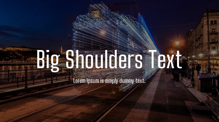 Przykładowa czcionka Big Shoulders Inline Text #1