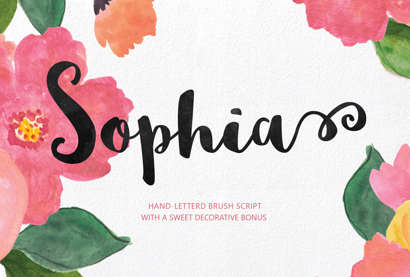 Przykładowa czcionka Sophia script #1