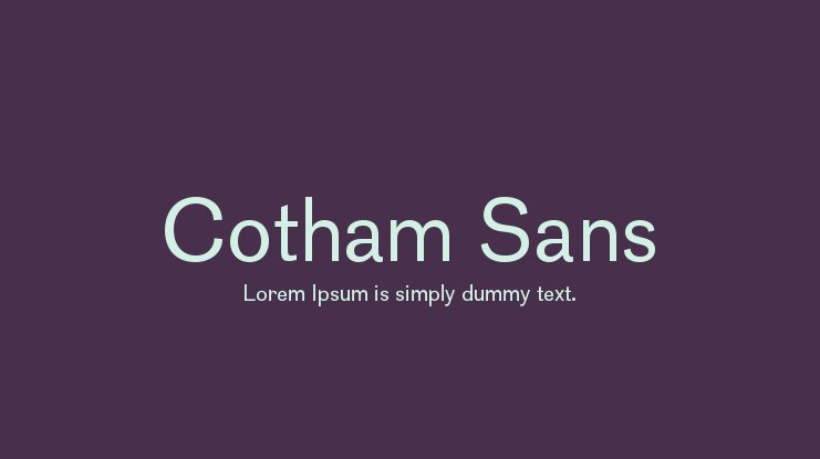 Przykładowa czcionka Cotham Sans #1