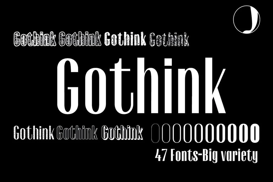 Przykładowa czcionka Gothink #1