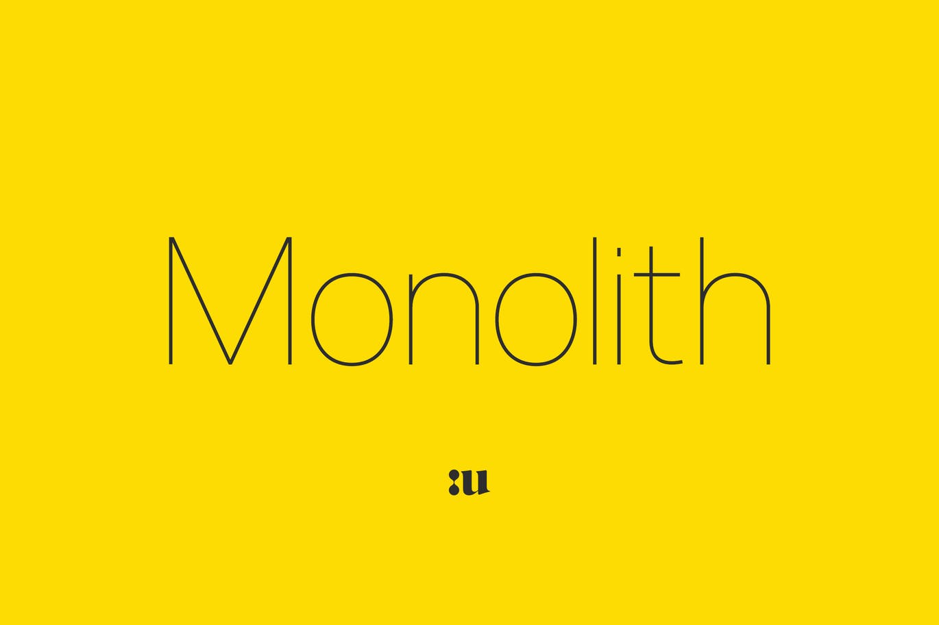 Przykładowa czcionka Monolith #1
