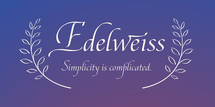 Przykładowa czcionka Edelweis #1