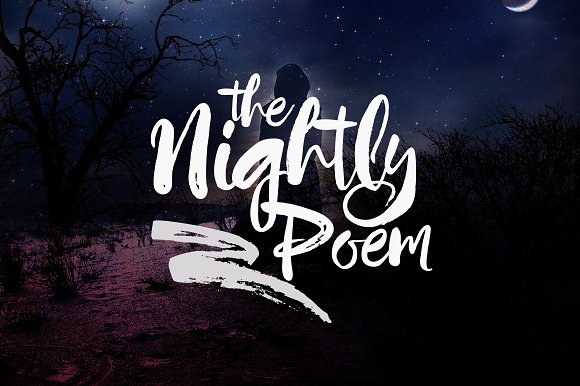 Przykładowa czcionka Nightly Poem #1