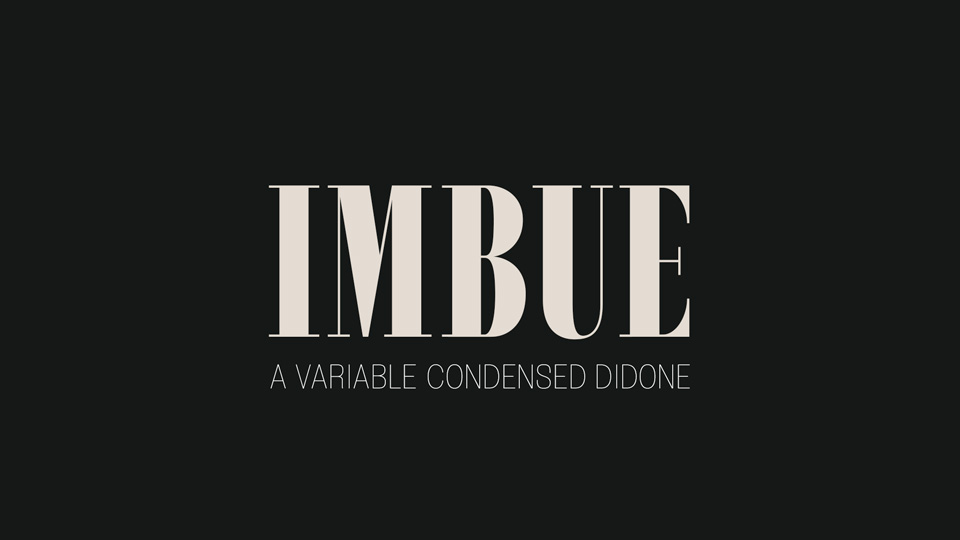 Przykładowa czcionka Imbue #1