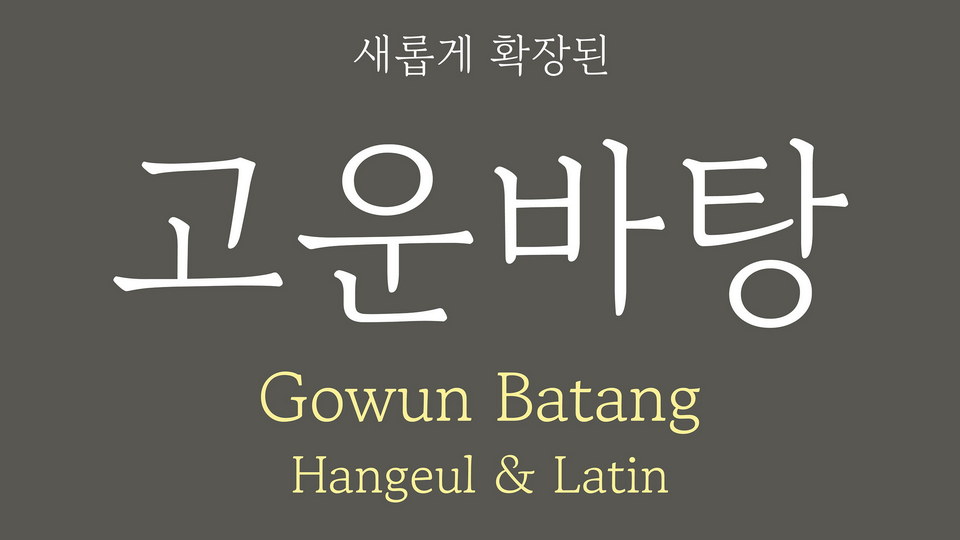 Przykładowa czcionka Gowun Batang #1