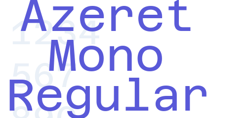 Przykładowa czcionka Azeret Mono #1