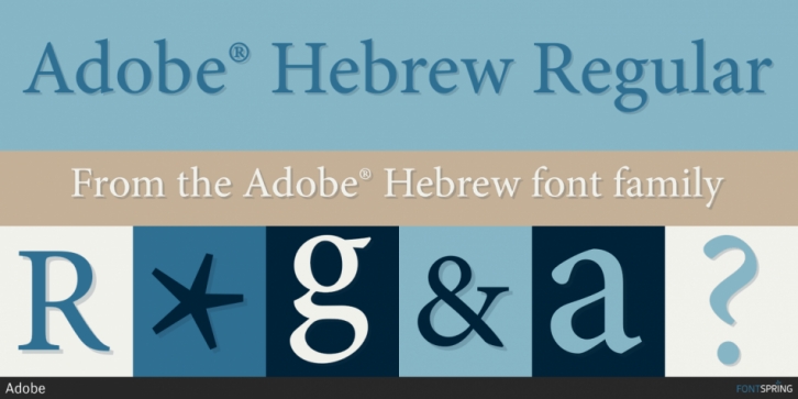 Przykładowa czcionka Adobe Hebrew #1
