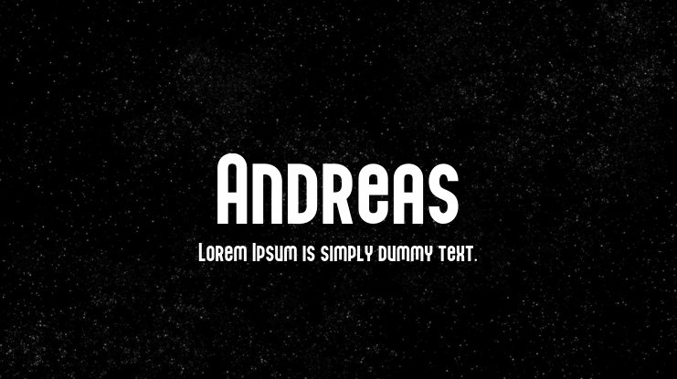 Przykładowa czcionka Andreas #1
