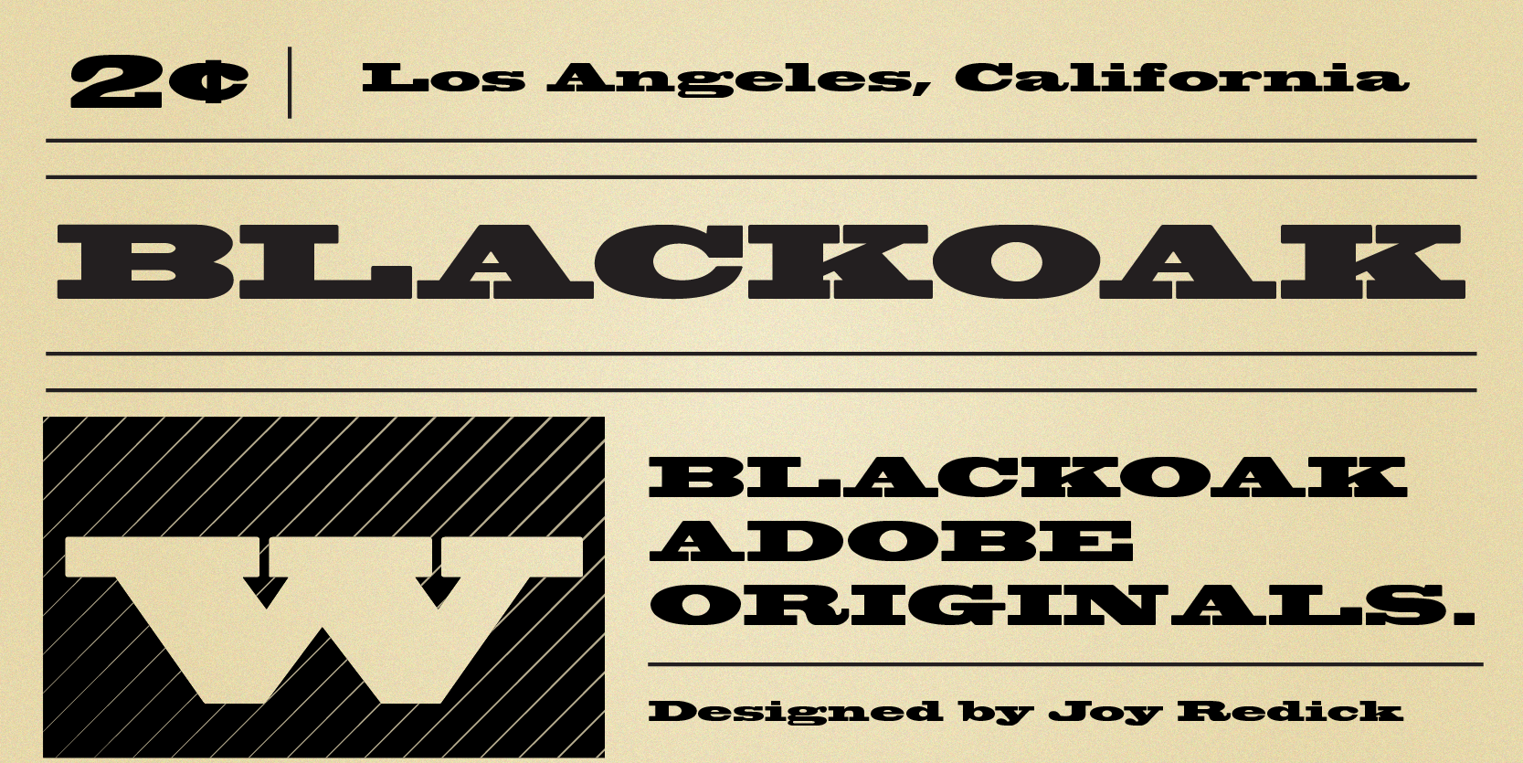 Przykładowa czcionka Blackoak #1