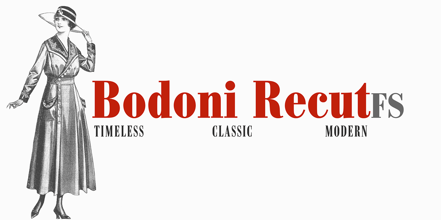 Przykładowa czcionka Bodoni Recut #1