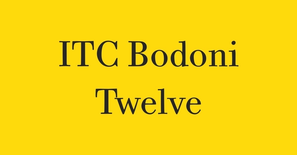 Przykładowa czcionka Bodoni Twelve #1