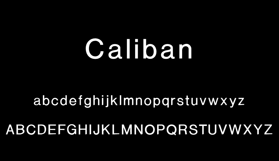 Przykładowa czcionka Caliban #1