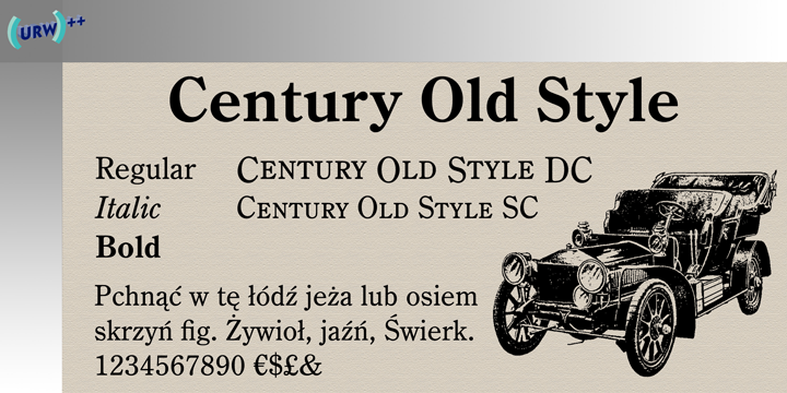 Przykładowa czcionka Century Old Style #1