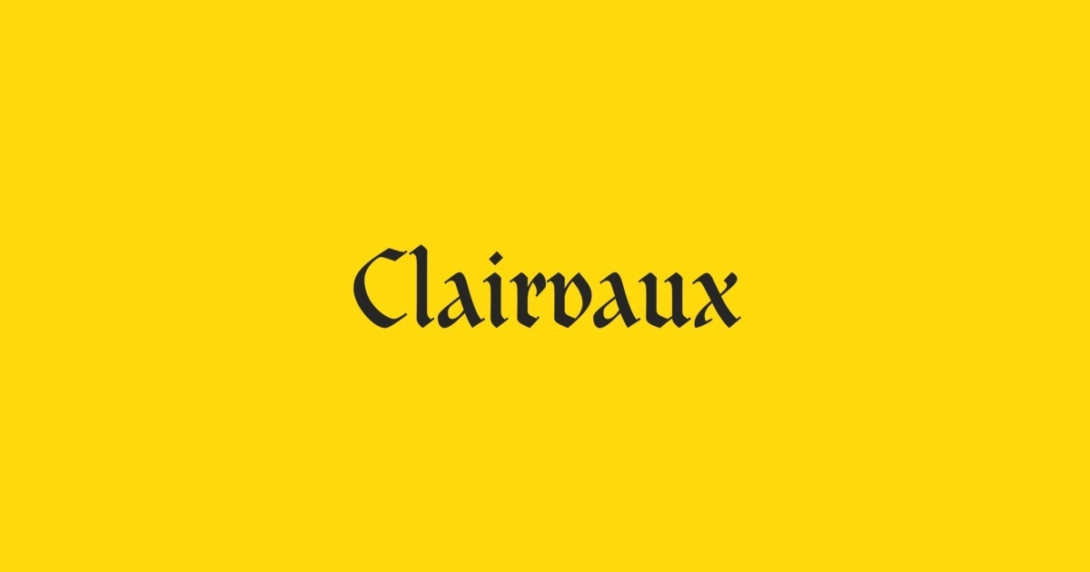 Przykładowa czcionka Clairvaux #1