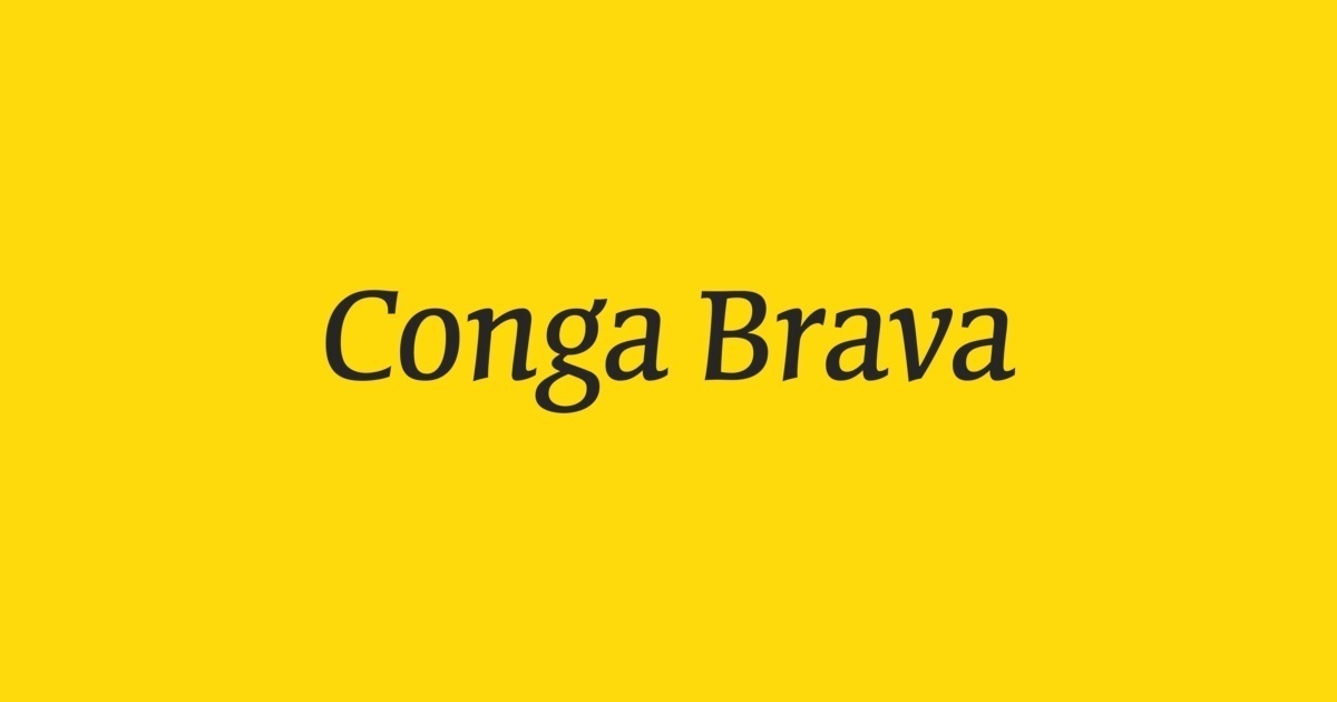 Przykładowa czcionka Conga Brava #1