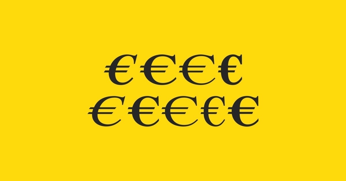 Przykładowa czcionka Euro Serif #1
