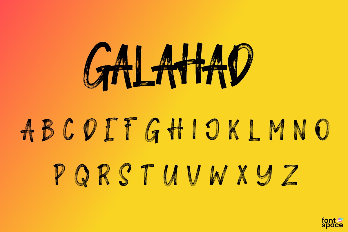 Przykładowa czcionka Galahad #1